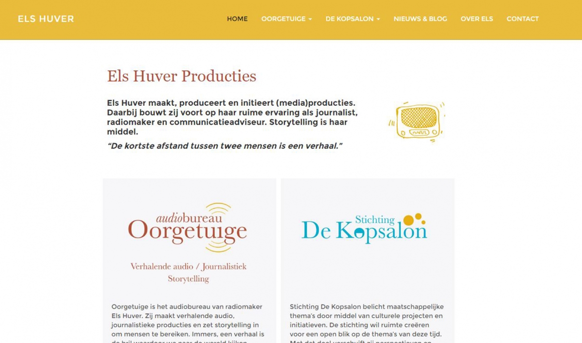 Webdesign Els Huver audioproducties, Gulpen, Limburg