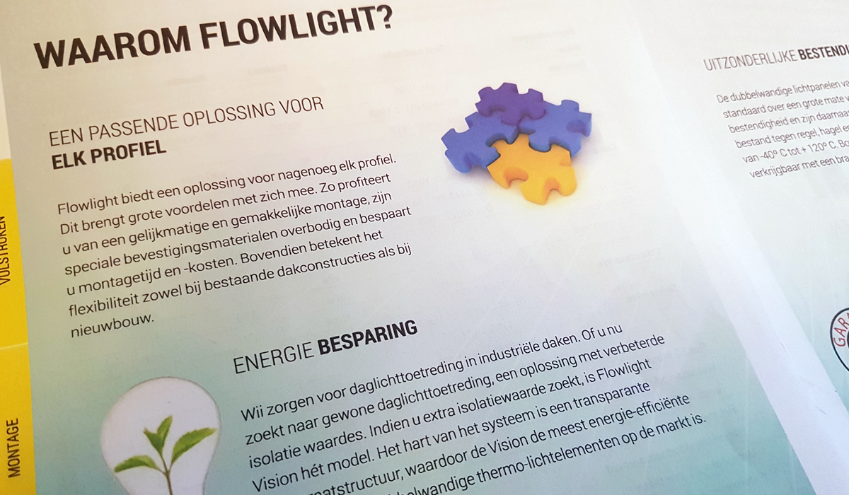 Brochure ontwerp Flowlight