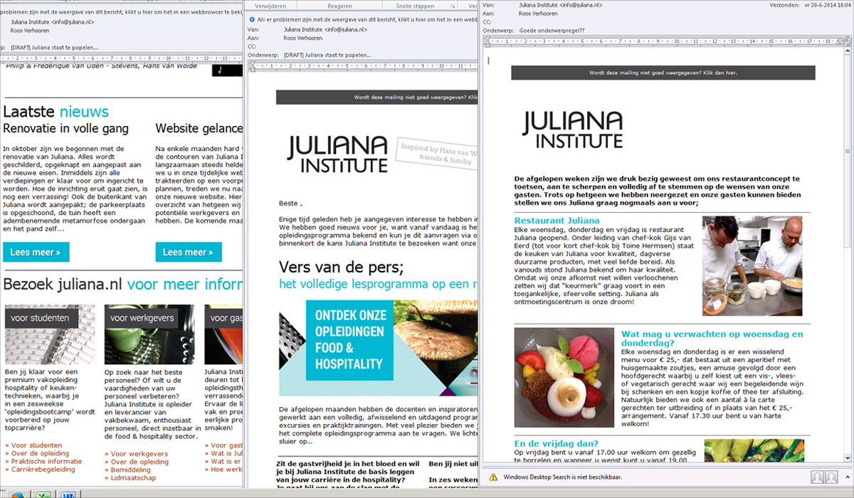 Image-Ontwerp, copywriting, tekst- en beeldredactie e-mail nieuwsbrieven