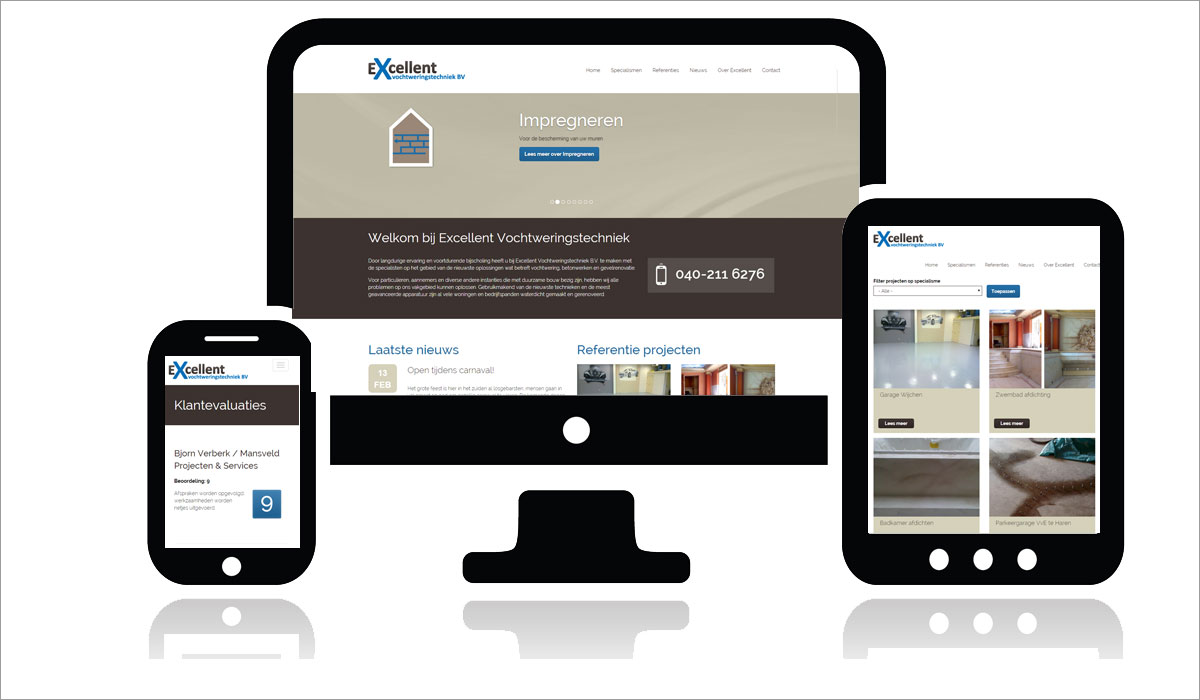 Responsive website ontwerp, excellent, eindhoven