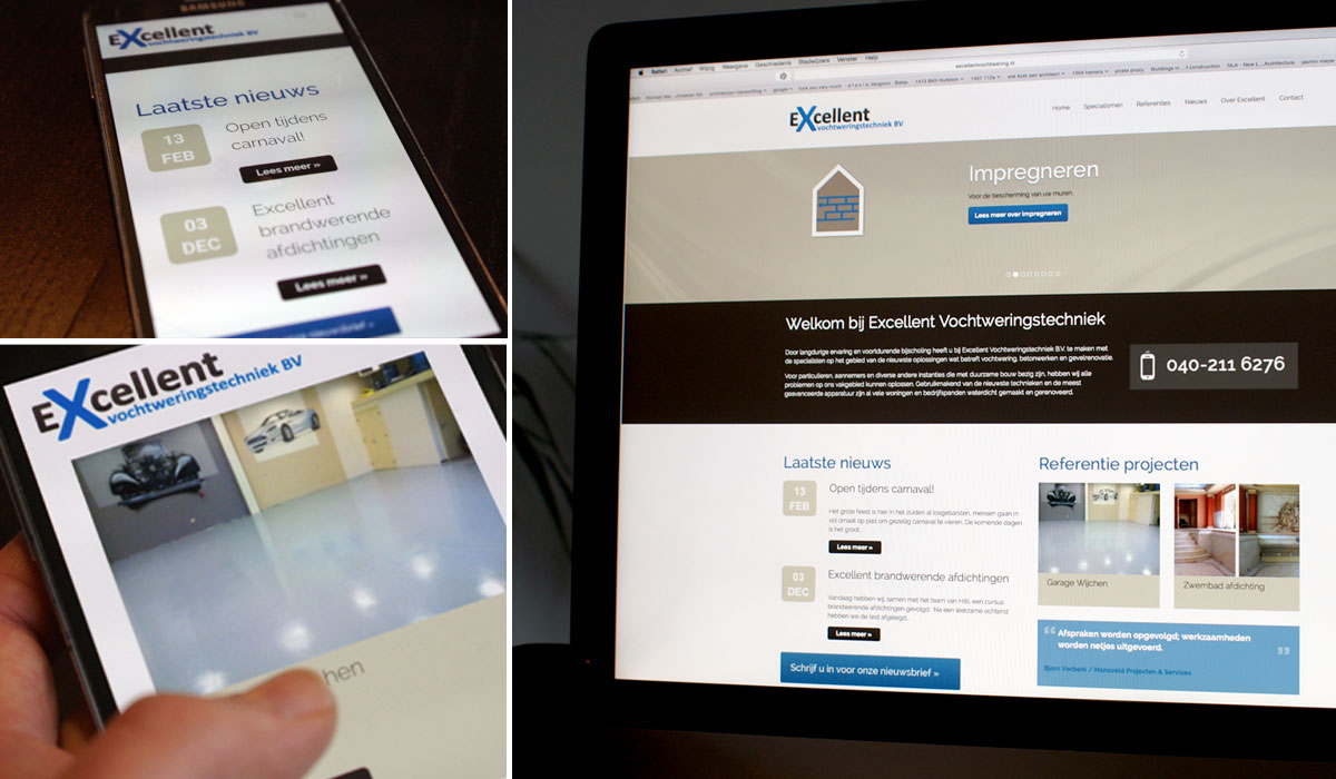 Responsive website ontwerp, excellent, eindhoven