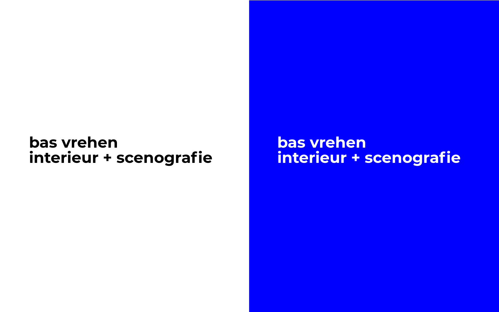 Beeldmerk - typografie interieurontwerper Bas Vrehen