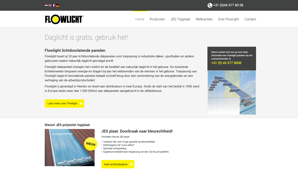 Responsive webdesign Flowlight Heerlen