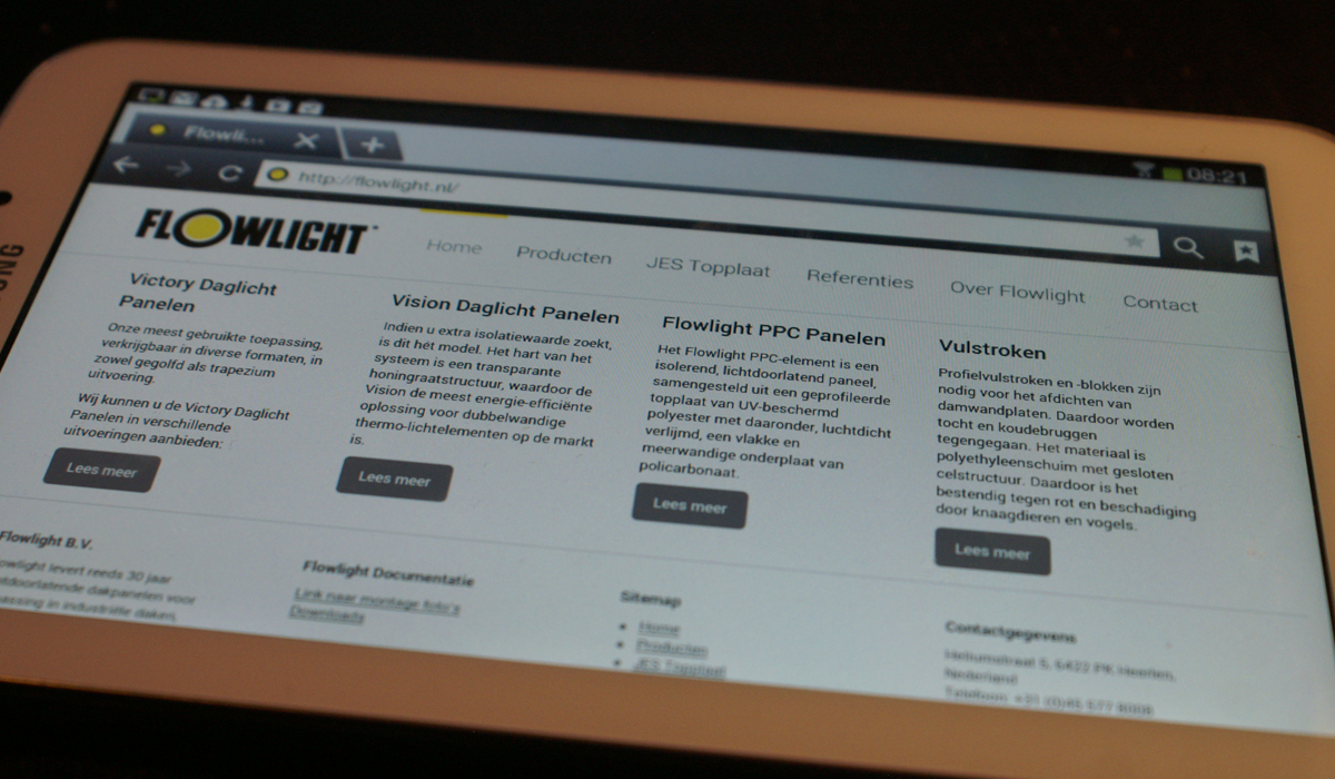 Responsive webdesign Flowlight Heerlen