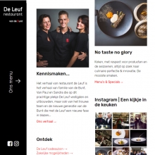 nieuw webdesign restaurant de leuf